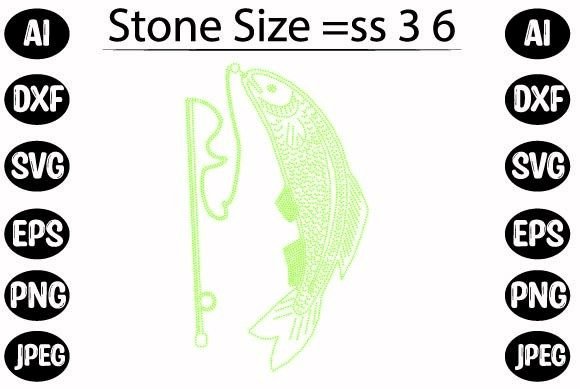 Fishing Rhinestone Graphics for T-Shirt Designs