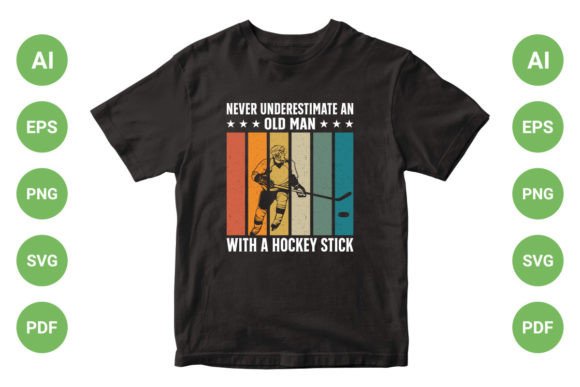 Hockey T-shirt Design Vector Graphic Review