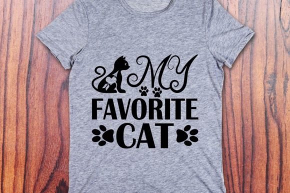 My Favorite Cat Graphic Design: Graphics & T-Shirt Designs