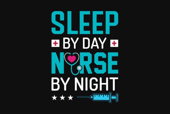 Nurse Graphic Typographic T-Shirt Designs