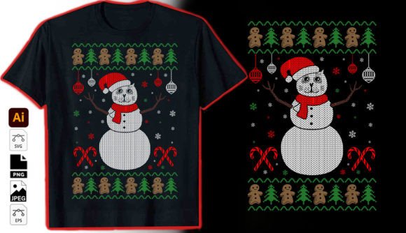 Snowman Graphic Vector Tshirt: Graphics & T-Shirt Designs