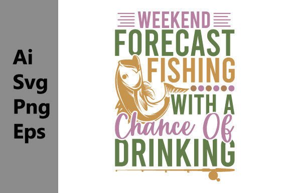 Weekend Forecast Fishing T-Shirt Graphic Review